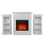 Import white modern decor flame remote control decorative freestanding electric fireplace tv stand heater from China