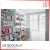White Modern Wall bookstore design book display rack shelf