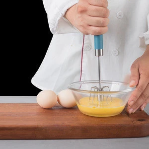 Wholesale 14 Inch Stainless Steel 430 Semi-automatic Miracle Rotating Egg Whisk And Egg Mixer Beater