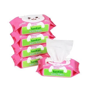 Wholesale 15*20cm Alcohol free skin care 100% cotton baby facial wet tissue wipe