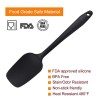 Wholesale Black Color Heat Resistant Silicone Spatula Set 5 Piece Seamless for Baking Cooking and Mixing
