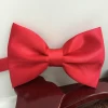 Wholesale cheap polyester plain bowtie solid color bow tie