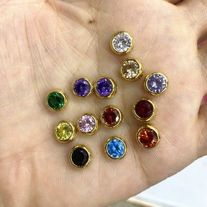 Wholesale Custom Multicolor Jewelry Beads Supplies Metal Charms Zircon Beads Accessories For Jewelry DIY Making