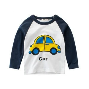 Wholesale Fashion Boys Girls Clothes Long Sleeves Cotton Baby T-Shirt