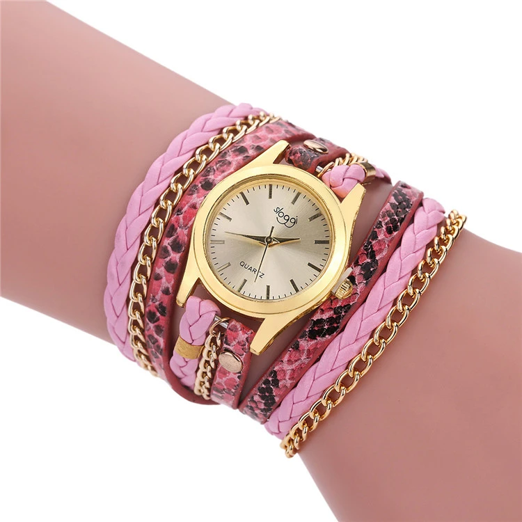 Wholesale Fashion Colorful Leather Bracelet Watch