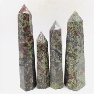 wholesale gemstone prism crystal crafts natural dragon blood point blood wand for healing