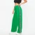 Import Wholesale Green Wide Leg Side Striped Joggers High Quality Popper Track Pants With Button from China