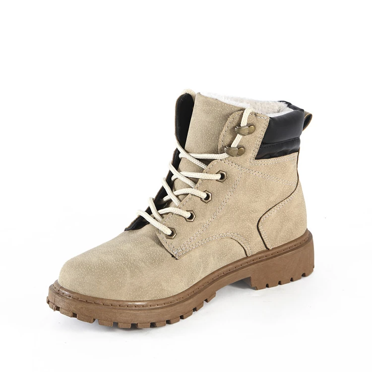 Wholesale Low Price Warm Winter Mens Fashion  Ankle Work Boots Plush Lining OEM Design