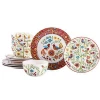 Wholesale Luxury Ceramic Catering Tableware Chinese Crockery Flower Pattern Porcelain Hotel Dinnerware Set For Restaurants