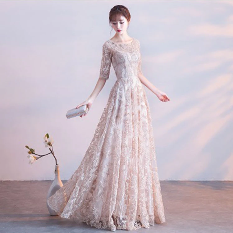 Wholesale New Design Cotton Cheap Long Lace Wedding Bridesmaid Dresses