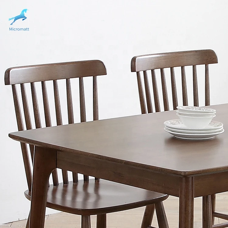 Wholesale nordic style 160cm brown color dining room furniture solid wood dining table in low price