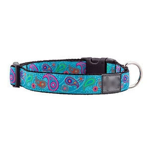 Wholesale OEM Manufacture,  Pet Products 1-Inch Adjustable Dog Clip Collar, 15 by 25-Inch, Large, Tropical Paisley