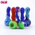 Import wholesale silicone mini smoking hand pipe with glass bowl honey straw silicon pipe from China