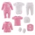 Wholesale Summer Bodysuit Baby Clothing Sets Romper Newborn Cotton Baby Boys Girl Clothes Gift Set