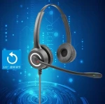Wholesale telephone headset with USB plug , call center used microphone headphone