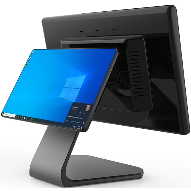 Windows i3 i5 CPU 15.6 inch dual screen pos system cash register windows desktop pos terminal