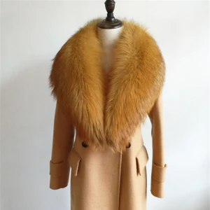 Winter 100% Real Women Natural Silver Fox Fur Collar Scarves wrap Luxury Neck Warm Fur Scarf Red Fox Fur shawl