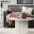 Import WISEMAX FURNITURE Nordic Style Solid Wood Roud Tea Table Living Room Creative Design Corner Table from China