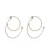 Women Gold Color Exaggerated Earrings Punk Geometry 2018 New Fashion Hoop Earrings