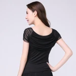 women training mesh dance tops