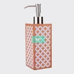wooden liquid soap dispenser or empty hand wash bottle for washroom