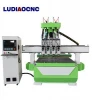 woodworking furniture making four spindle automatic CNC router machine for cabinet door