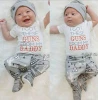 WWW025A new born baby boy clothes Infant clothing set with hat