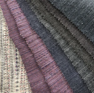 yarn dyed slub jacquard polyester/rayon  fabric for women apparel 7014