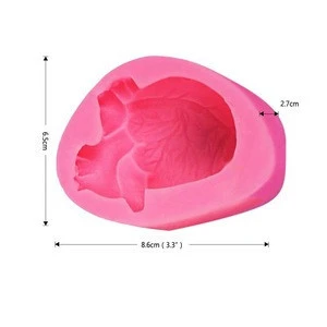 Yijia 3d pink silicone human heart model cake mold for Halloween