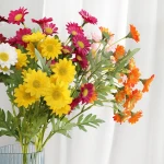 Yiwu factory wholesale artificial silk  flower 60cm single branch daisy home wedding decoration artificial flowers
