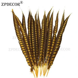 ZPDECOR 50-60 cm 50 PCS/Pack  Lady Amherst pheasant tail feathers For Festive Party Supplies