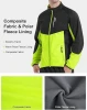 Cycling Jacket for Men Running Biking Jackets Mens Windbreaker Reflective Windproof Fleece Lined Cold Weather