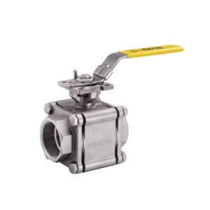 GKV-135 Ball Valve, 3 Piece, With ISO 5211 Direct Mounting Pad
