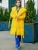 Import 009 SD Yellow women warm long down jacket winter coat from Russia