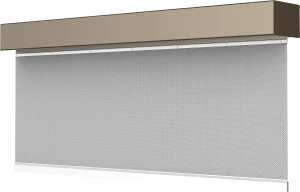 Fixed fireproof fabric smoke barrier hanging wall