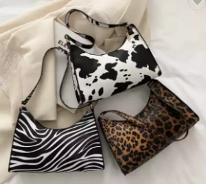 Lady Underarm Shoulder Bag Fashion Ladies Leopard Print Leather Pu handbag