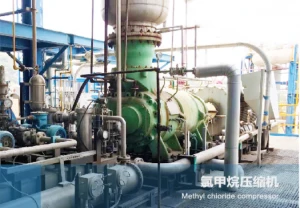 Methyl chioride compressor low pressure solvent recovery compressor for Polymer chemistry