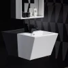 Wholesale Square One Piece Ceramic Bathroom Wall Hung Wash Basin For Hotel
