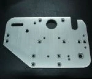CNC machining aluminum part with clear anodize