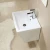 Import Wholesale Square One Piece Ceramic Bathroom Wall Hung Wash Basin For Hotel from China