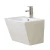 Import Wholesale Square One Piece Ceramic Bathroom Wall Hung Wash Basin For Hotel from China