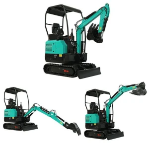 Chinese 1ton 1.5ton 1.7ton hydraulic excavators towable small digger mini excavator 1700kg with free bucket for sale