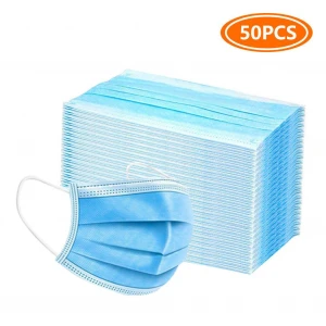 Blue 3ply Face Mask CE Certification 3 ply Earloop Disposable Face Mask