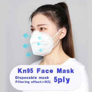 Disposable five-layer KN95 protective face mask