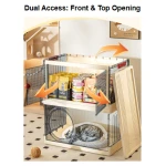 Breathable Portable Plastic Cat Kennel for Indoor & Vet Visit