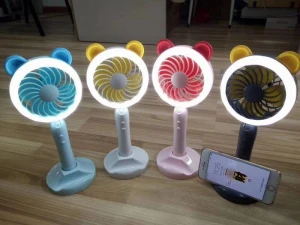 Fashion Portable Table Lamp Rechargeable Fan charging fan mini fan with USB cable