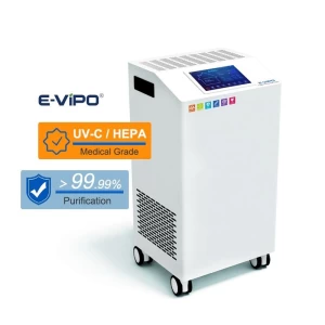 E-VIPO 450m3/h Air Purifiers Plasma 8000V Air Clean machine 245nm UV-C Disinfection HEPA H13 Medical Air Purifier
