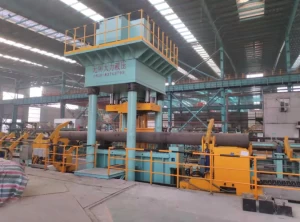 2000t large steel pipe straightening machine with conveying line