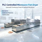 PLC Control Continuous Microwave Seafood Dryer Auto Shrimp Dehydrator Anchovy Fish Sterilization Drying Equipment