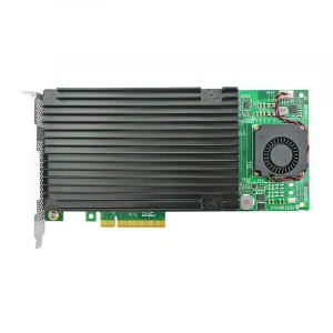 Linkreal PCI Express 3.0 x8 to Quad M.2 NVMe SSD Adapter with Heatsink and Fan Cooling System